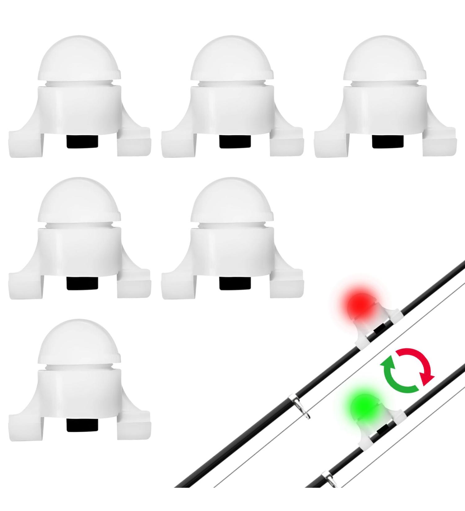 Moerae 6-Piece LED Electronic Bite Indicator Set | Fishing Alarm with Movement Sensor | Clip-On Night Light for Anglers | Perfect for International Fishing Tours - Buy Online on GoSupps.com
