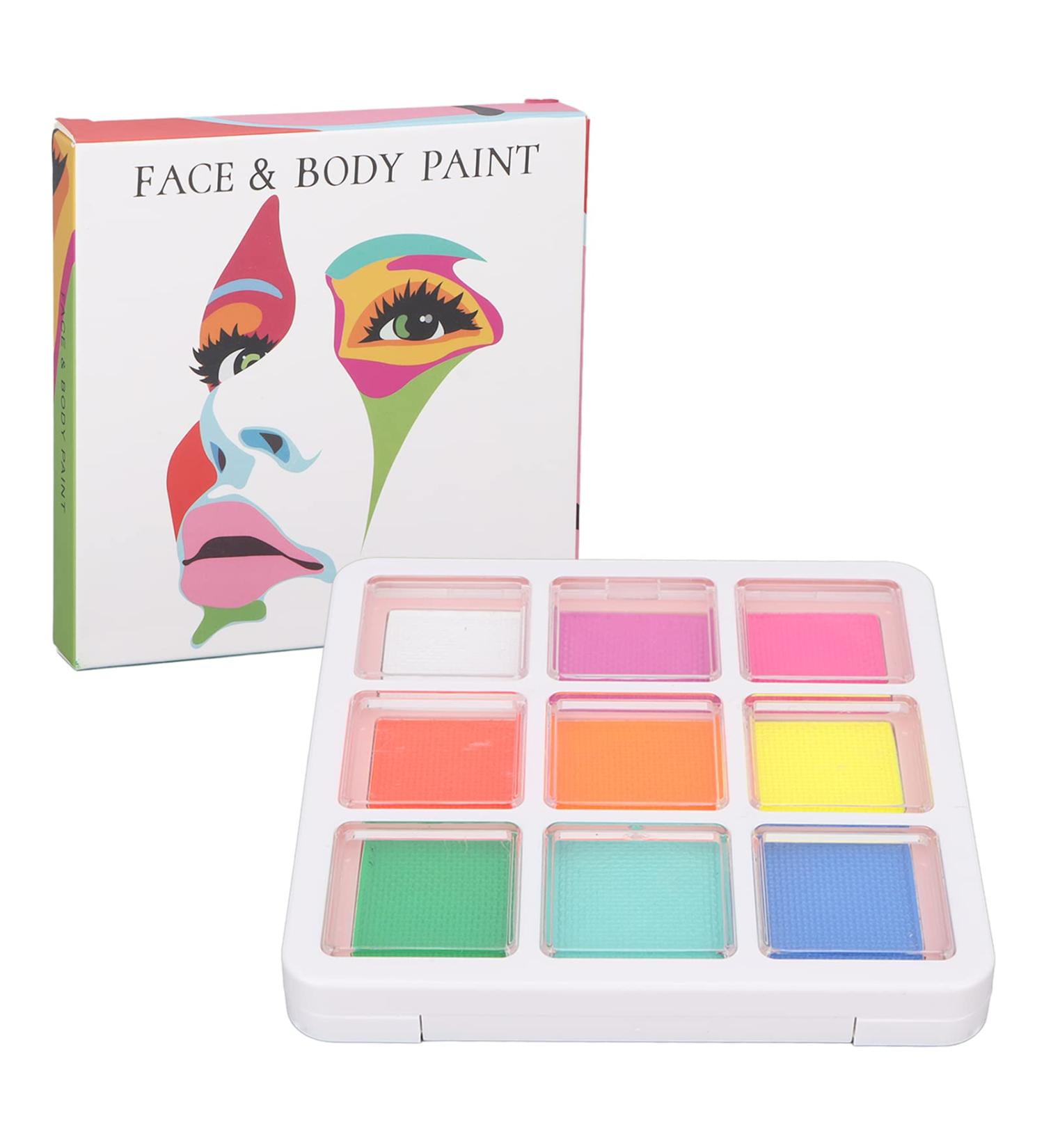  YIZISECCE 9 colors for face and body painting food-grade materials 27g vibrant colors quick-drying oil palettes - Buy Online on GoSupps.com