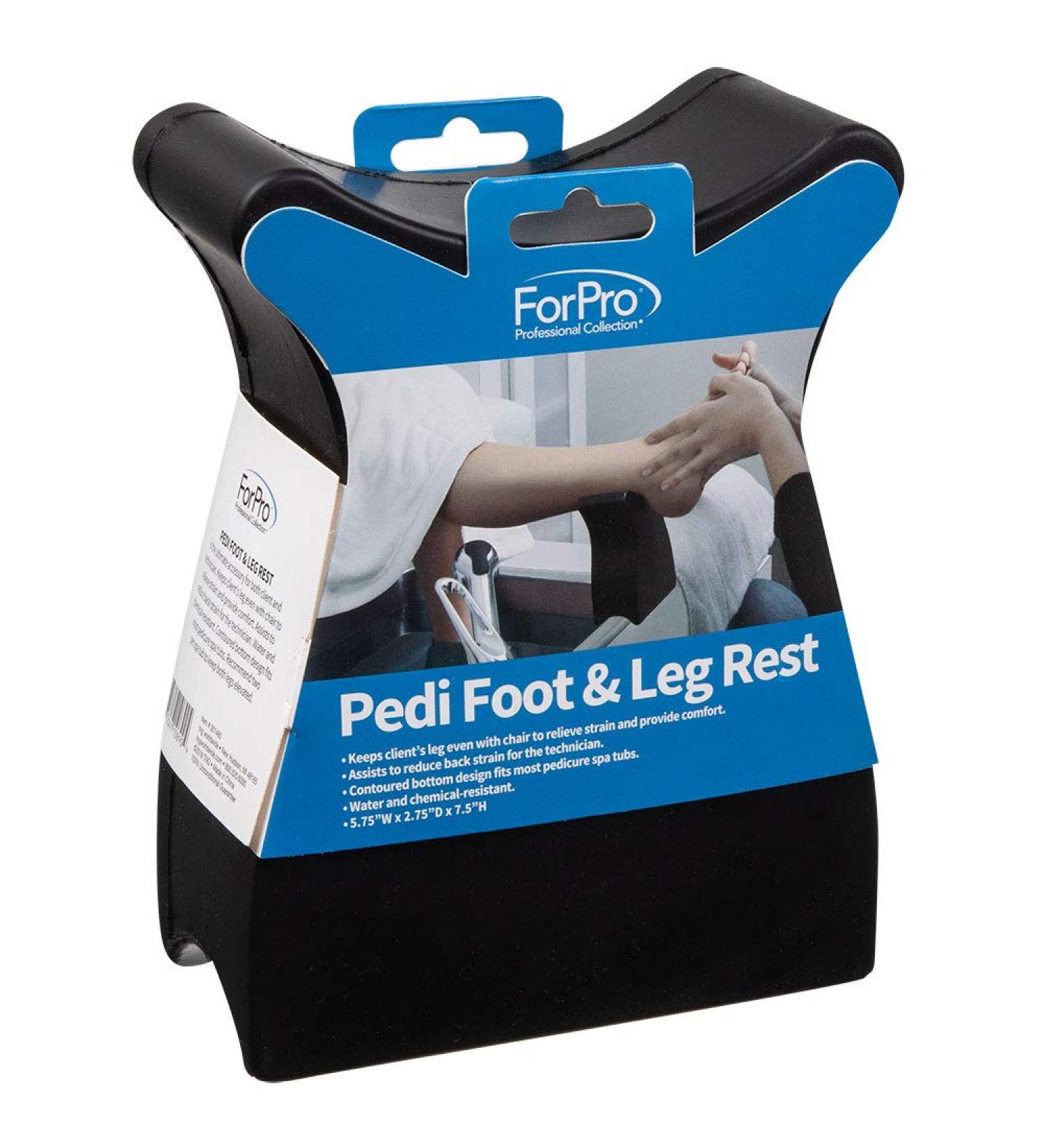 ForPro Portable Pedi Foot & Leg Rest - Black | 5.75 W x 2.75 D x 7.5 H - Buy Online on GoSupps.com