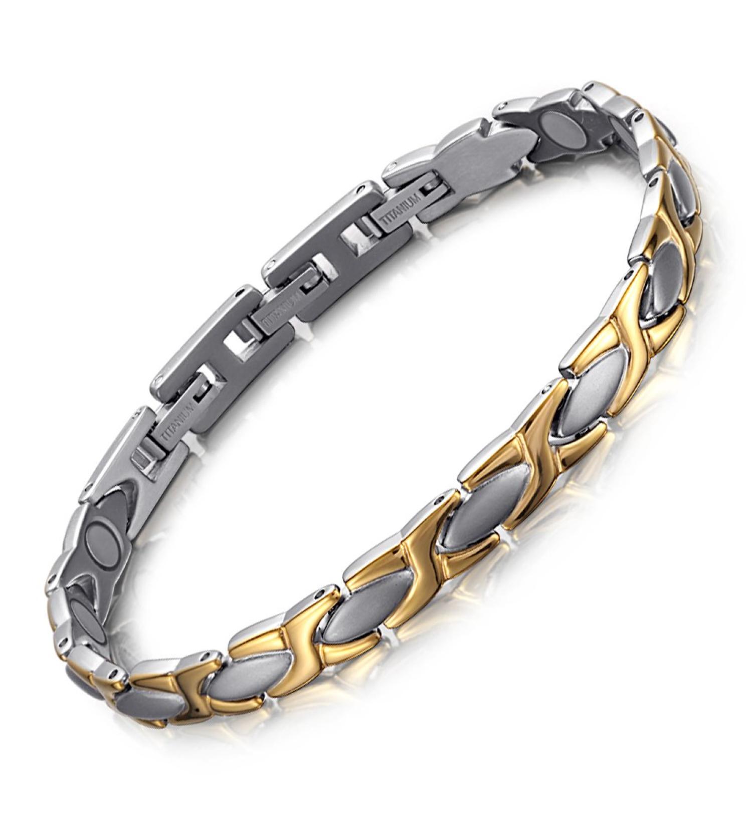 HZX Lady Titanium Magnetic Therapy Bracelet Pain Relief for Arthritis and Carpal Tunnel Improve The Body s Physiological Magnetic Field Eliminate Fatigue - Buy Online on GoSupps.com