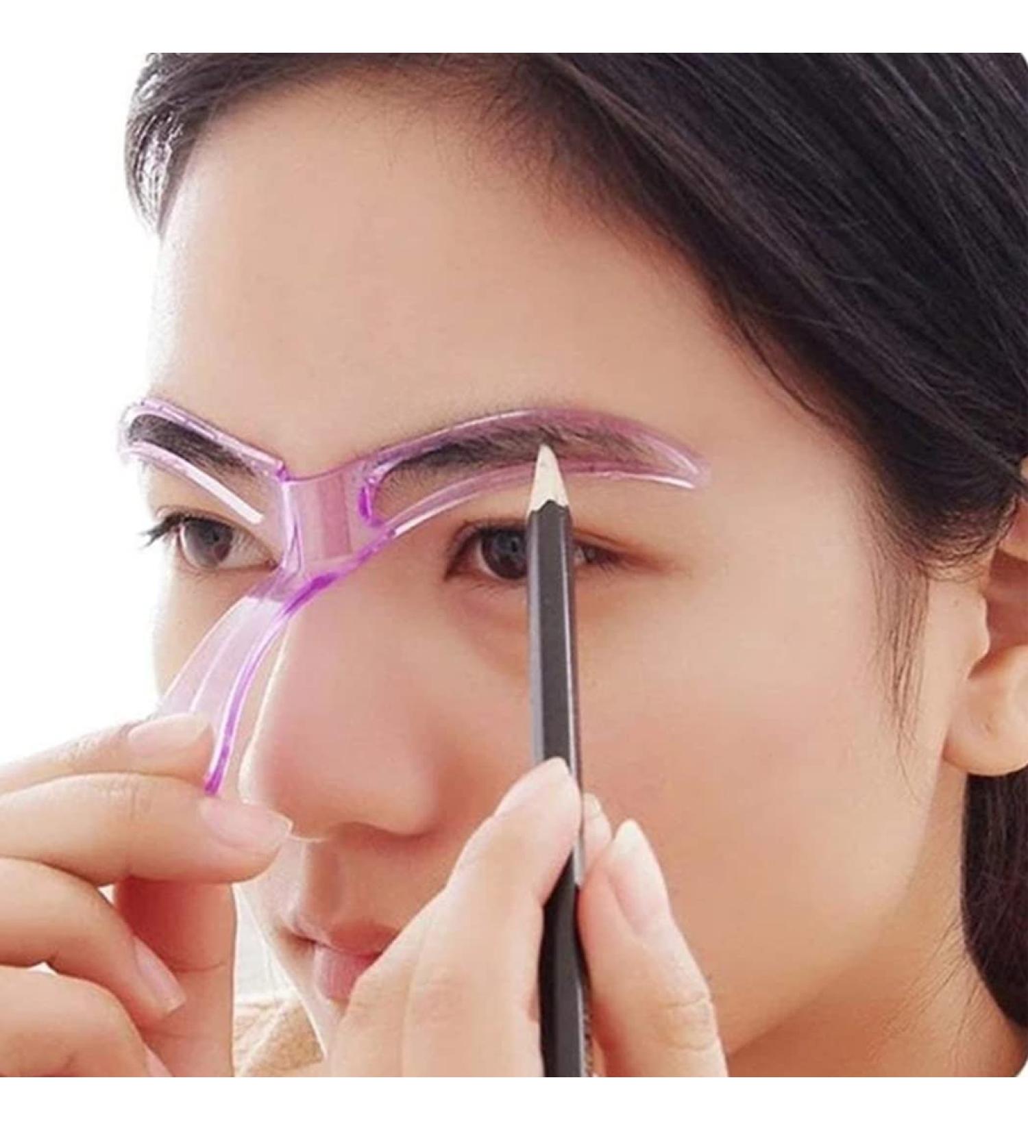 Eyebrow Stencil for Beginners Reusable 3 Minute Makeup (Purple) - Buy Online on GoSupps.com