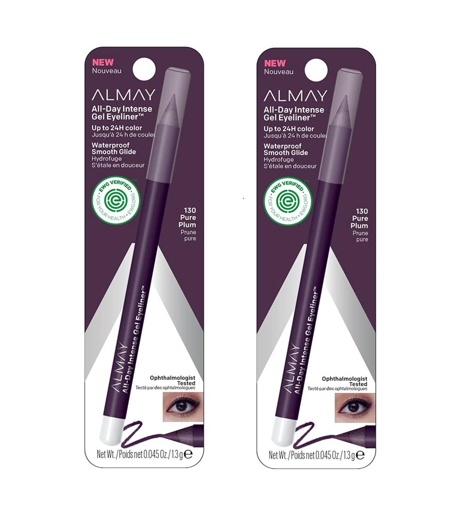 Almay All-Day Intense Gel Eyeliner Pure Plum 130 - Pack of 2 | Long-lasting Formula - Buy Online on GoSupps.com