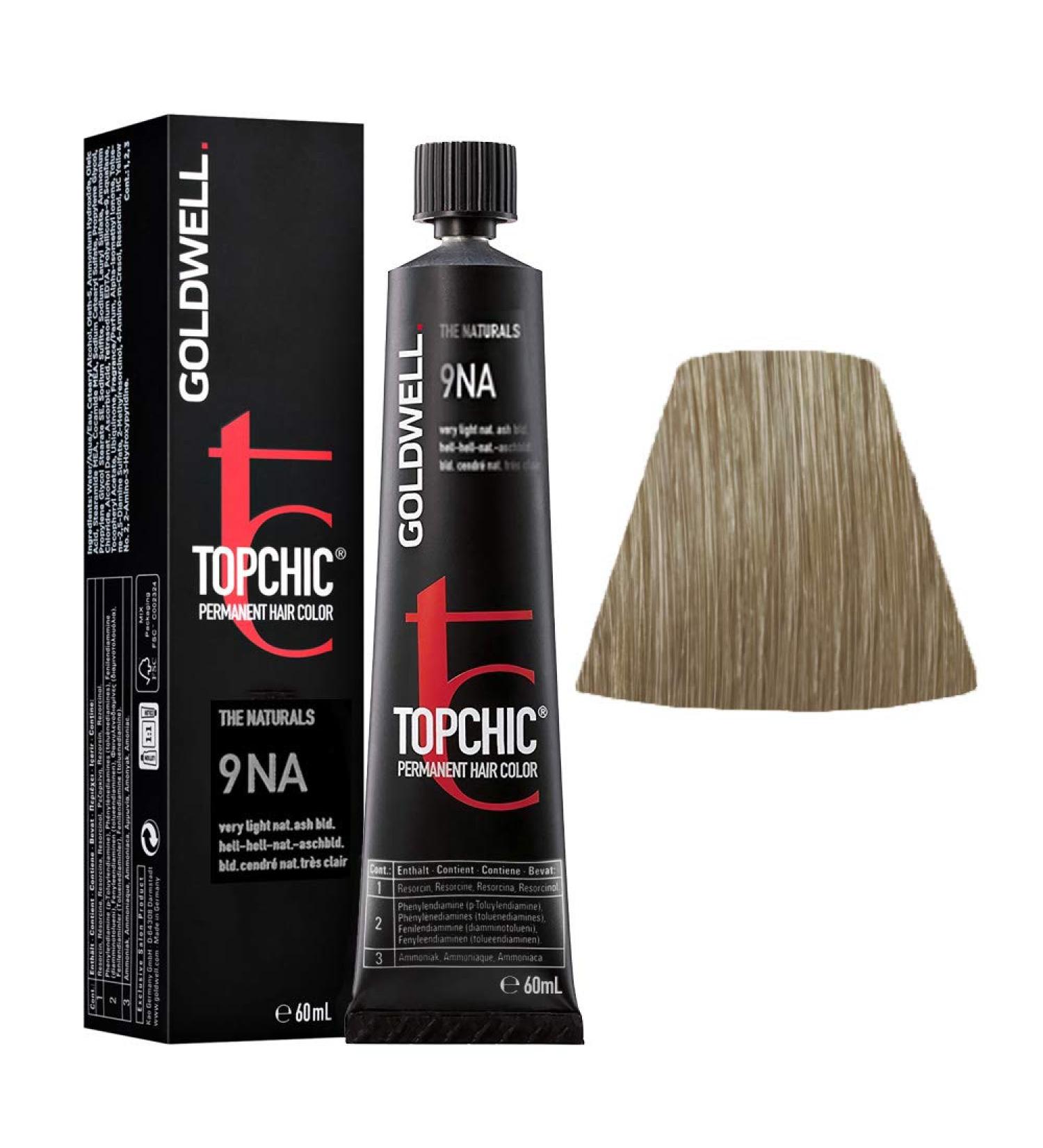 Goldwell Topchic Hair Color 9NA 60 ml 9Na Very light natural ash blonde 60 ml (1 pack)