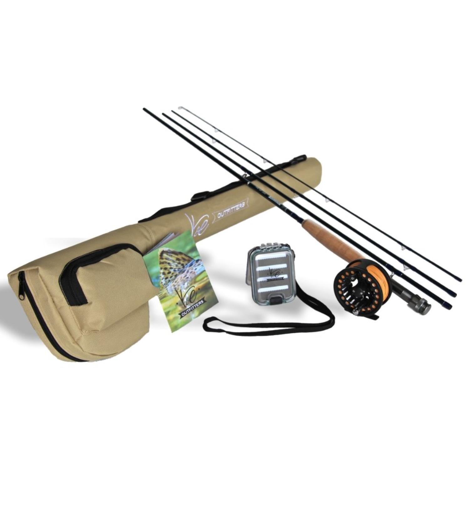 K&E Outfitters Drift Series 5wt Fly Fishing Rod and Reel Complete Package with Silver Reel - Buy Online on GoSupps.com