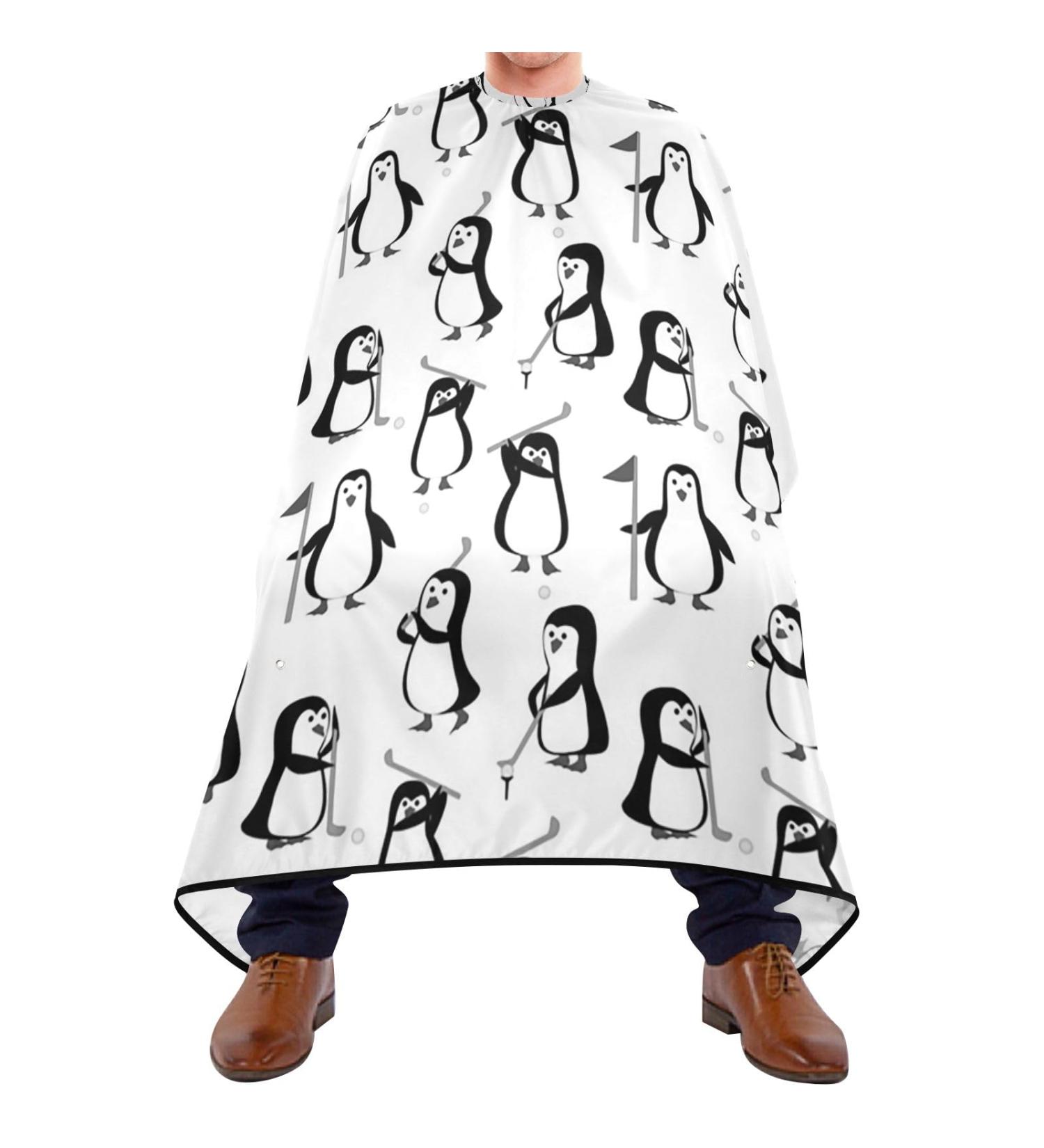 Buy Waterproof Barber Cape Penguin White Pattern & Cheetah Haircut Bib for Men & Women | Unisex Hair Cutting Cape for Professional Use - Buy Online on GoSupps.com