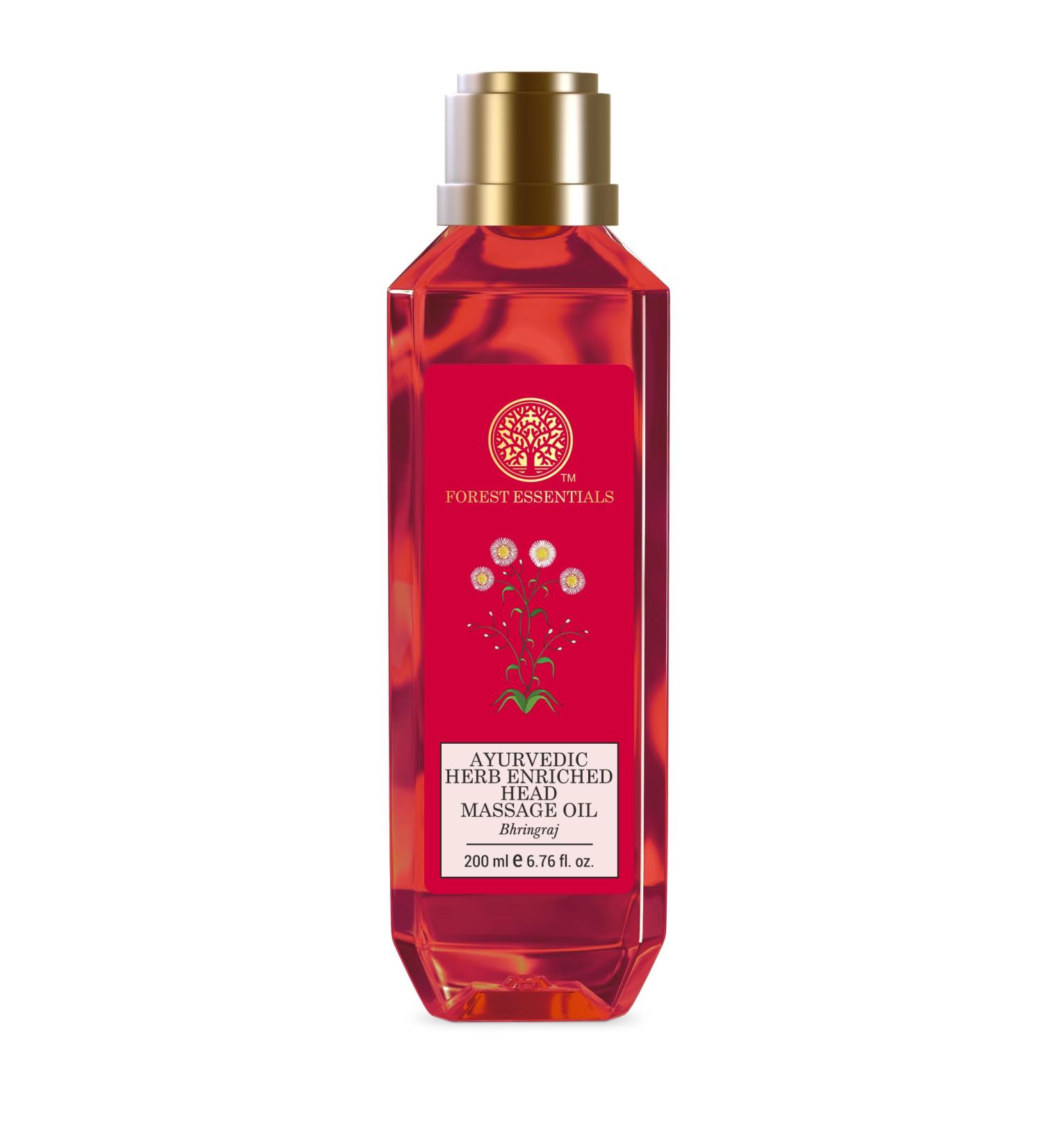 Buy Forest Essentials Bhring Raj Head Massage Oil 200ml - Ayurvedic Herbal Formula for Hair Growth & Health - International Shipping Available - Buy Online on GoSupps.com