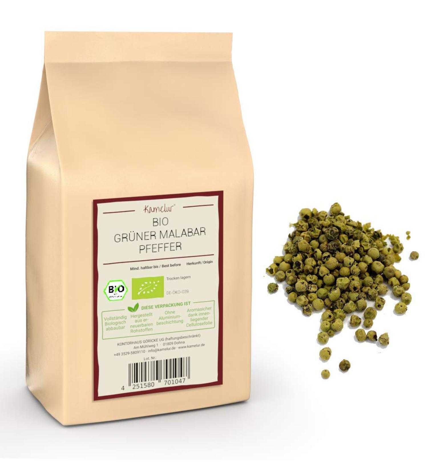 200g ORGANIC Malabar green pepper - Special pepper from India whole green peppercorns for mortar or pepper mill - Buy Online on GoSupps.com