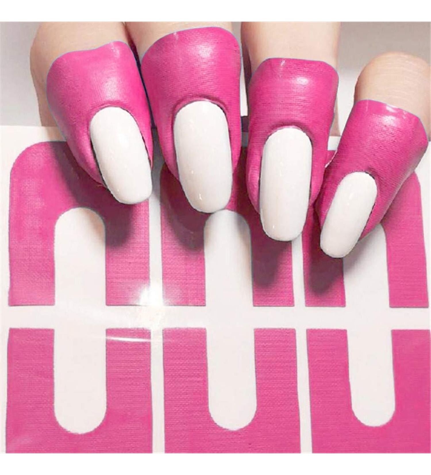 10 Pieces Pink Nail Polish Template - Disposable Nail Protector Stickers for Manicure & Nail Art | Anti-Overflow Packaging - Buy Online on GoSupps.com