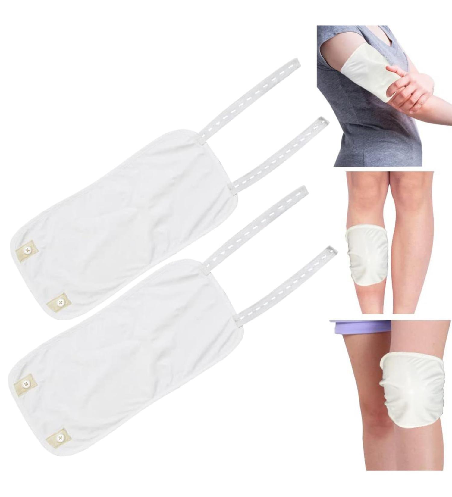 Rastor Oil Wraps 2pcs - Reusable Soft Castor Oil Wraps for Knees Elbows & Calves - 12x6in Leckposes Packing - Buy Online on GoSupps.com