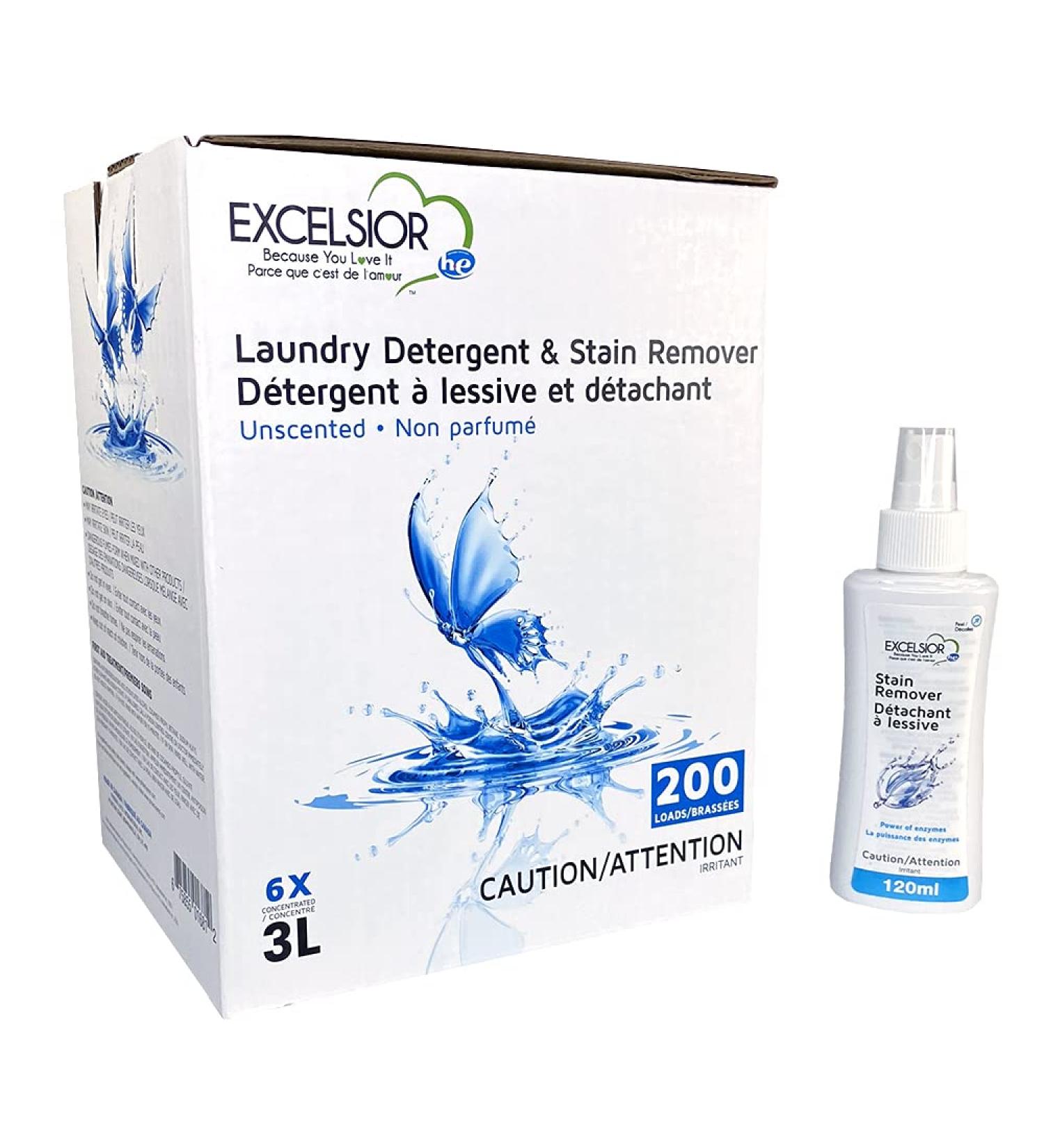 Excelsior Eco Laundry Detergent 3L - Unscented Biodegradable Concentrated & Phosphate Free - International Shipping Available - Buy Online on GoSupps.com