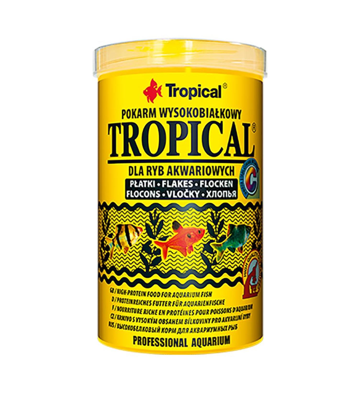 TROPICAL 500ml / 100g - High protein food for aquarium fish, in flake form