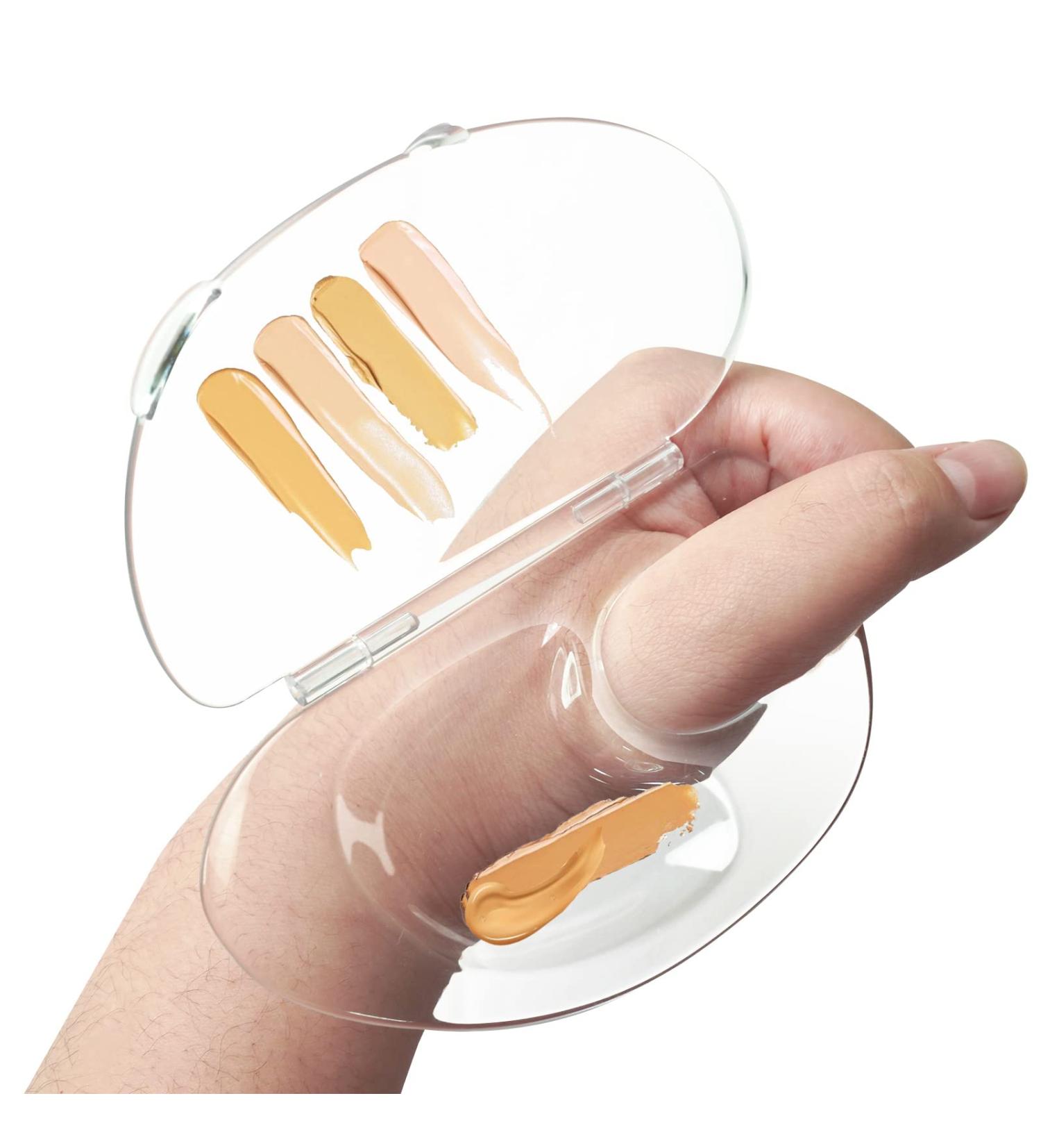 Handheld Acrylic Makeup Mixing Palette for Liquid Foundation & Art Pigments - Buy Online on GoSupps.com
