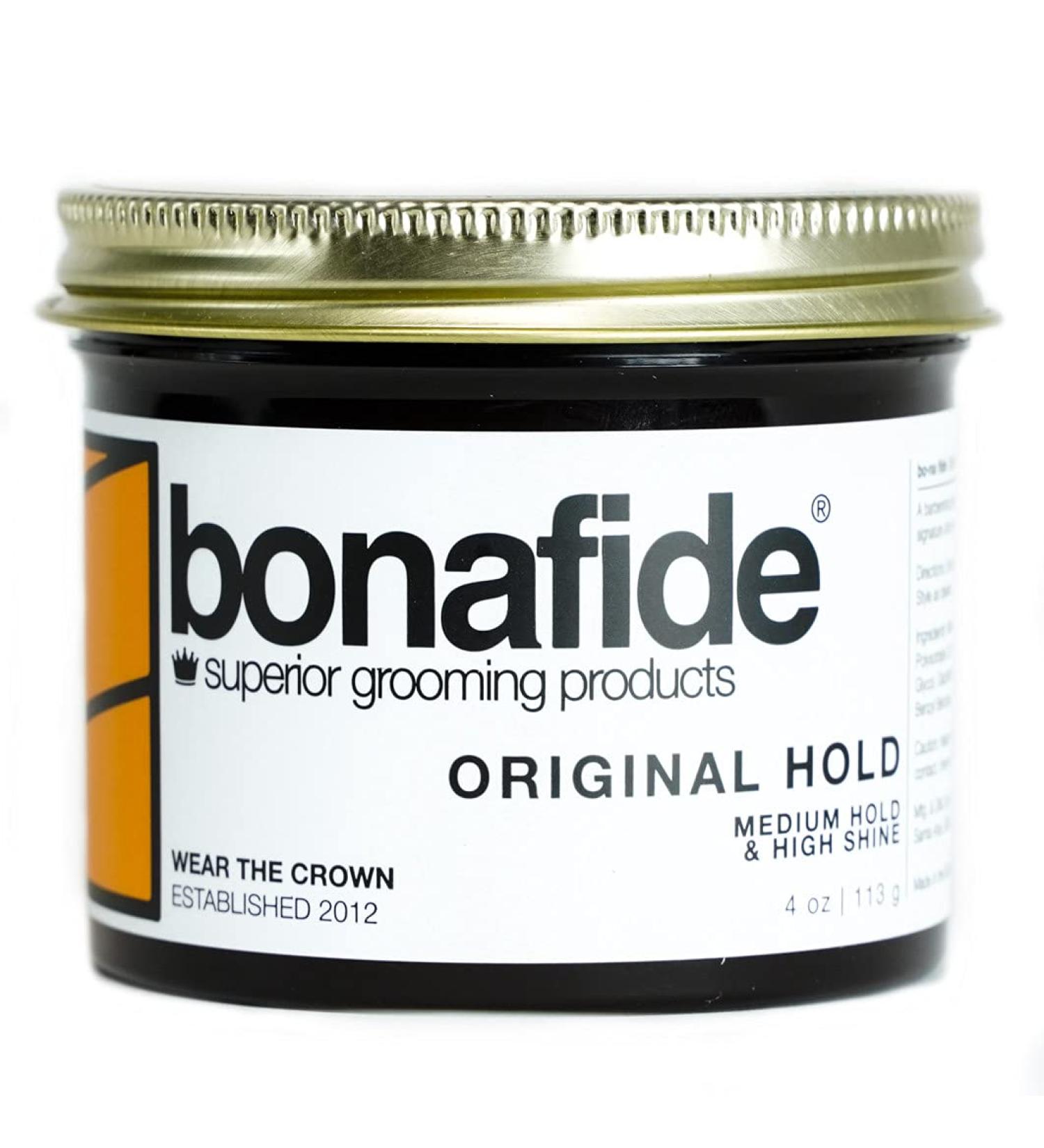 Bona Fide Pomade Original Hold 4 oz. - Strong Hold Styling Solution - Buy Online on GoSupps.com