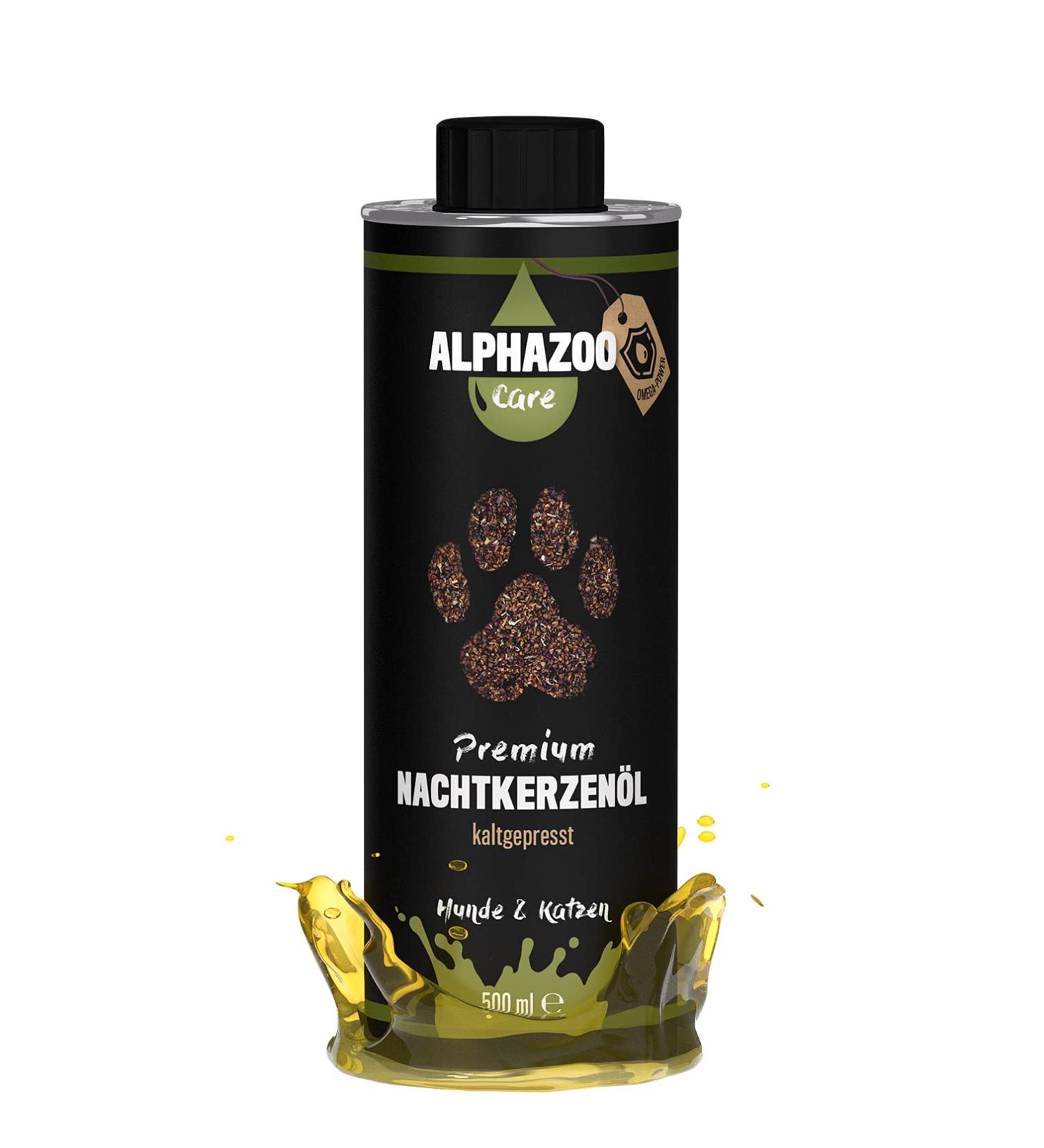 Alphazoo Premium Evening Primrose Oil for Dogs & Cats 250ml | Cold-Pressed Omega-6 & Omega-9 Feed Oil for Shiny Fur - Buy Online on GoSupps.com