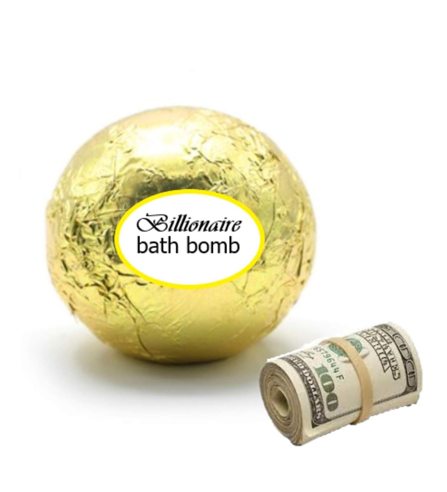 Billionaire Bath Bomb - Real Cash Surprise Up to $100 | Luxury Gold Lavender Scent | Perfect Gift for Women - Buy Online on GoSupps.com