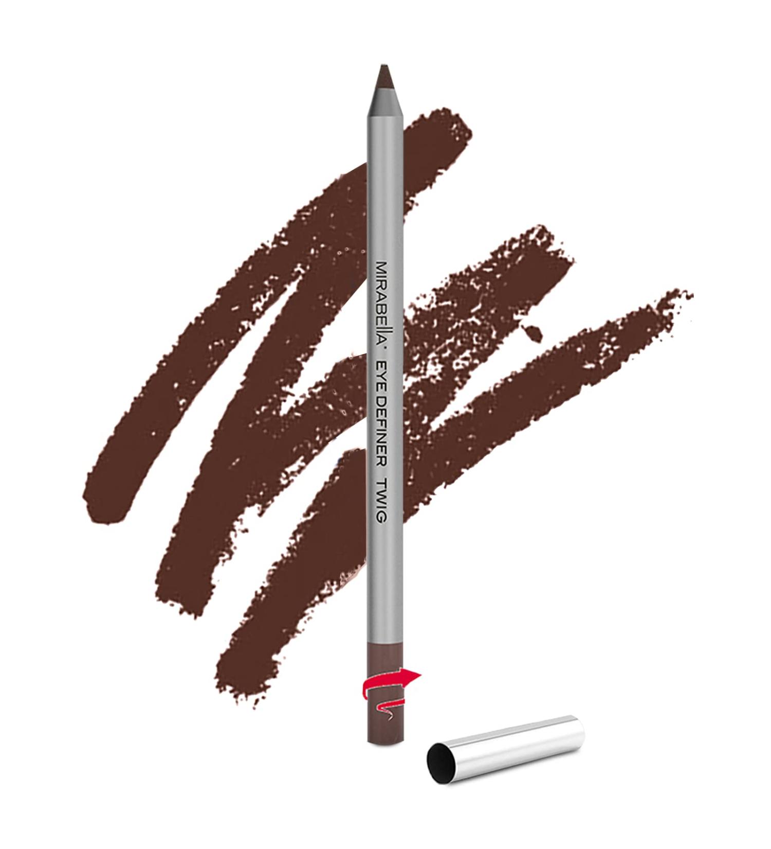 Mirabella Eyeliner Eye Definer Pencil - Twig 0.57g Water-Resistant Retractable Eyeliner for Precise Eye Definition | Paraben-Free - Buy Online on GoSupps.com