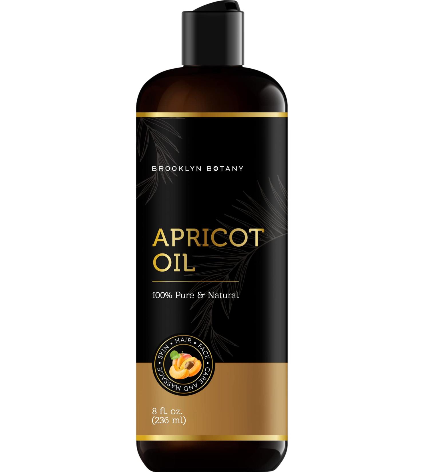 Brooklyn Botany Apricot Kernel Oil - 100% Pure & Natural Body, Hair, and Face Oil - 8 fl oz - Buy Online on GoSupps.com