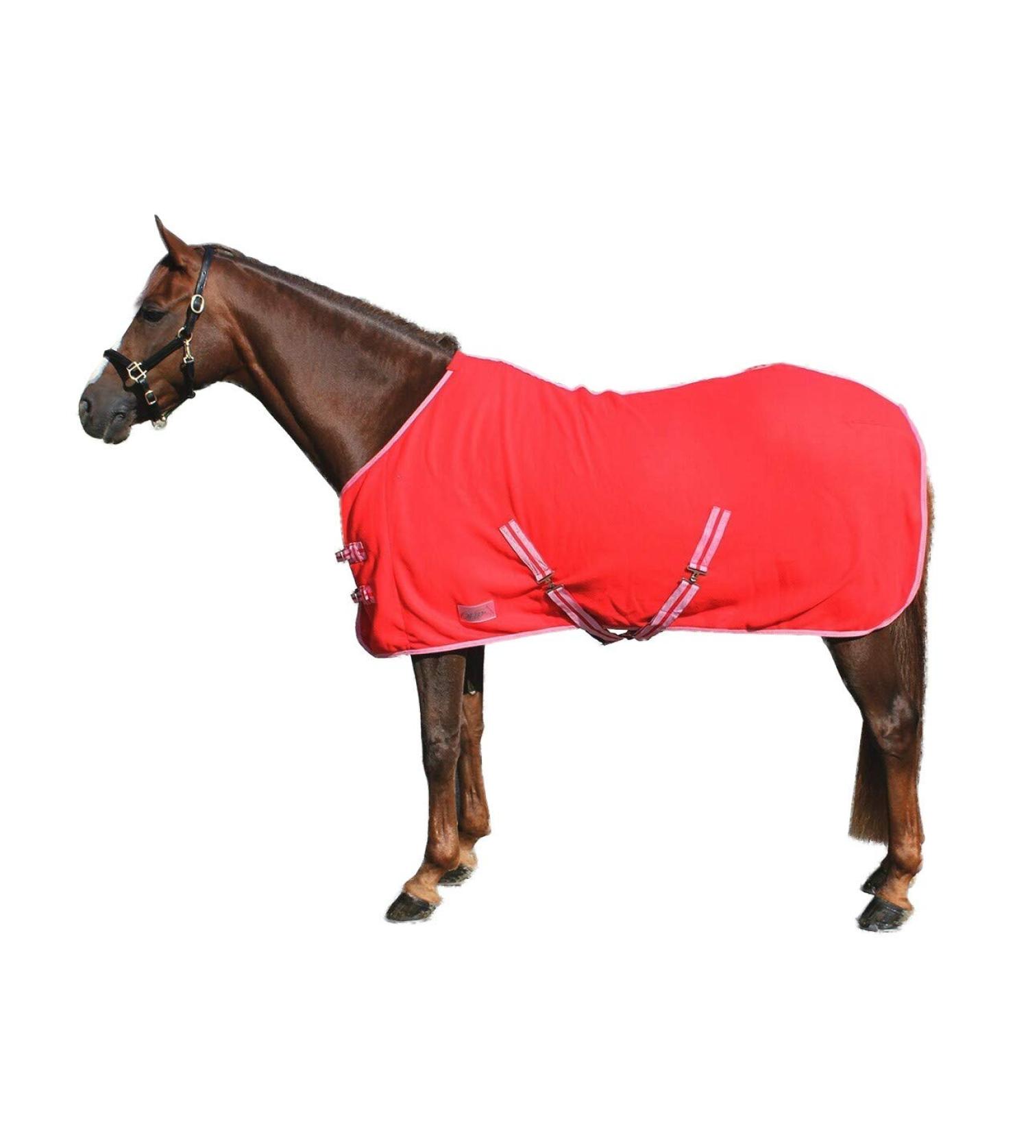 Buy Netproshop Basic Horse Sweat Rug - Fleece Quality Cross Surcingles Size 155 in Red | International Shipping Available - Buy Online on GoSupps.com