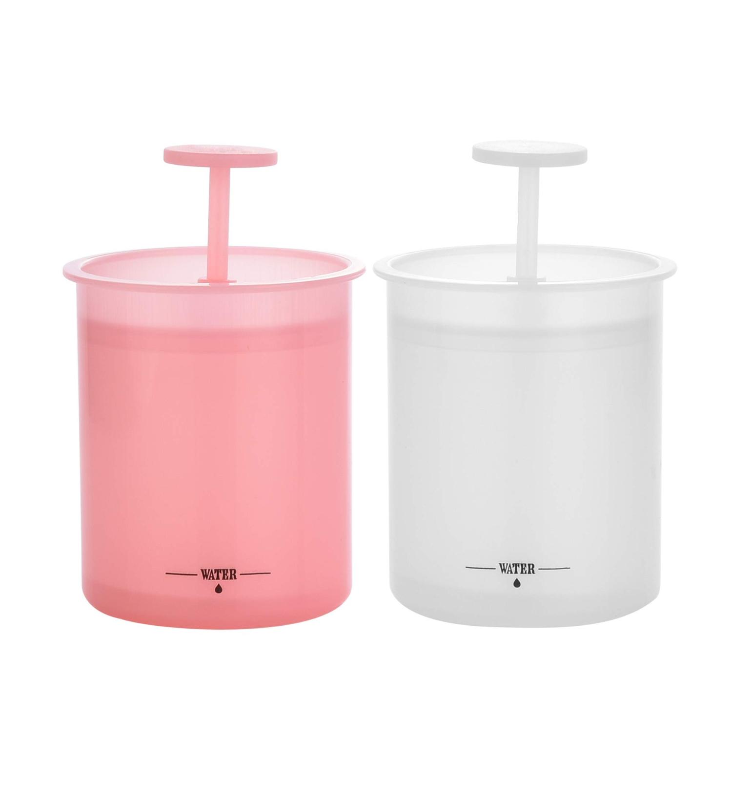 Beautyflier Facial Cleanser Foam Cup - 2 Pieces Whip Bubble Maker for Skin Cleansing - White & Pink - International Shipping - Buy Online on GoSupps.com