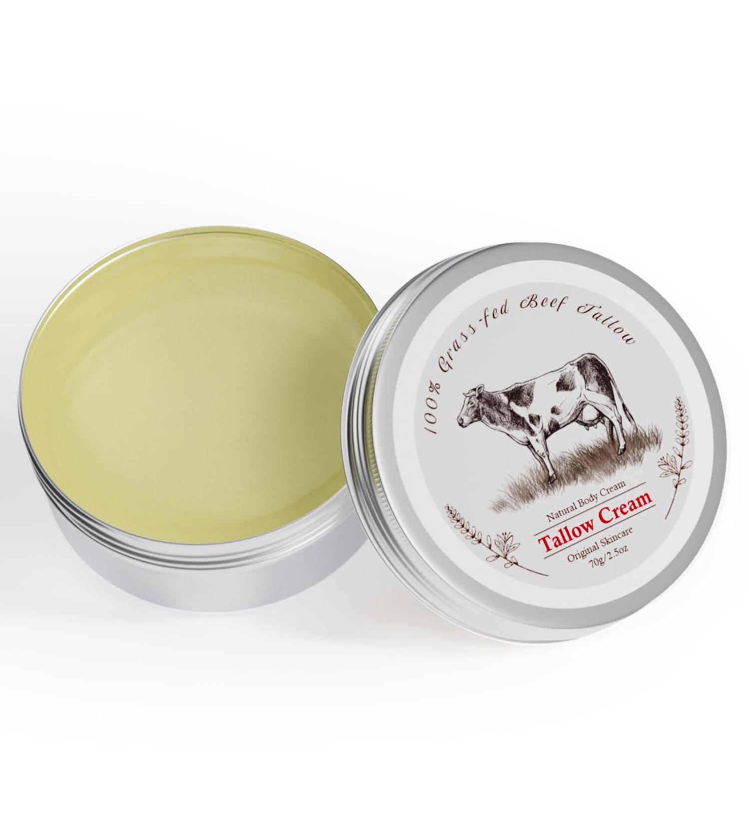 Organic Grass Fed Beef Tallow Balm & Lotion for Skin Care - 2.5oz | Nourish Face & Body Naturally - Buy Online on GoSupps.com