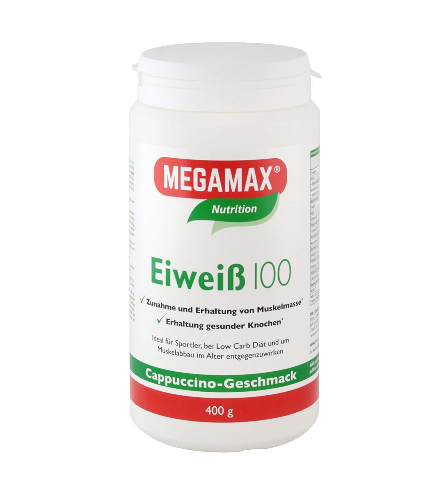 Buy PROTEIN 100 CAPPUC MEGAMAX 400g Powder - High Quality Protein Supplement for Muscle Growth | International Shipping Available - Buy Online on GoSupps.com