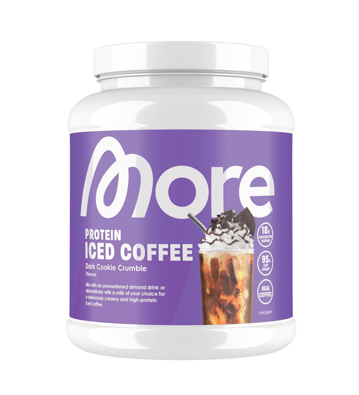 More Protein Iced Coffee - Dark Cookie Crumble 500g | Low Sugar & Fat | Premium Quality - Made in Germany - Buy Online on GoSupps.com