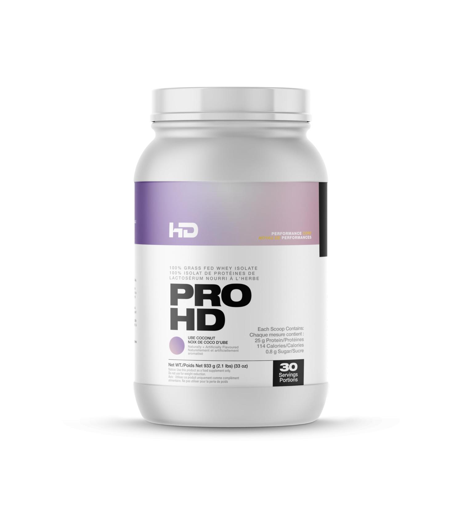 HD MUSCLE ProHD Whey Isolate Protein Powder | 100% Grass Fed Whey Isolate | 25g Protein Fat Free Low Sugar Low Carb Low Lactose | 30 Servings 2.2LB (Ube Coconut) Ube Coconut 2.2LB