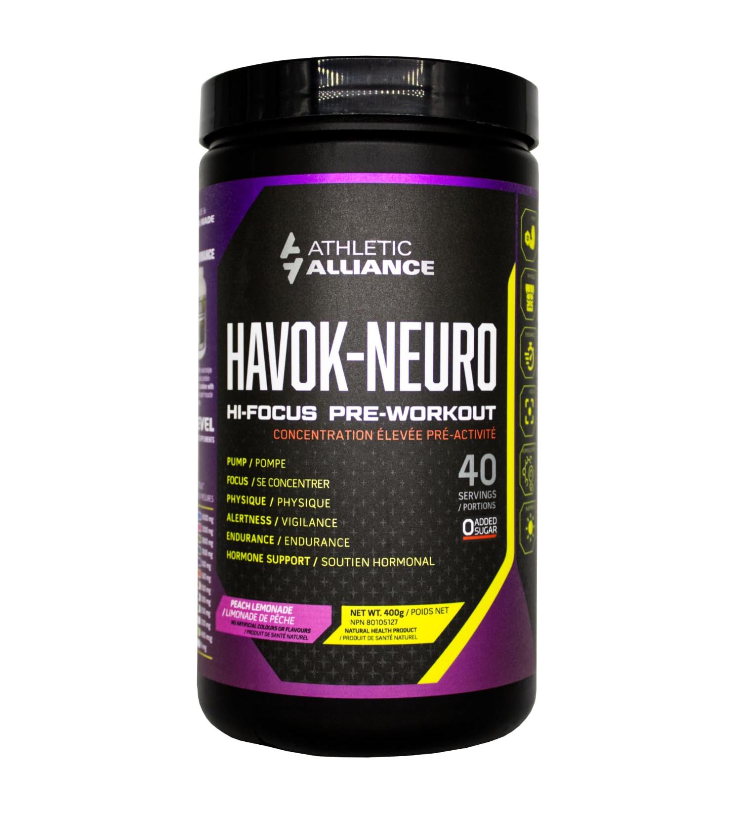 Havok-Neuro - Hi-Focus Pre-Workout Powder 40 Servings (Peach Lemonade) - Buy Online on GoSupps.com
