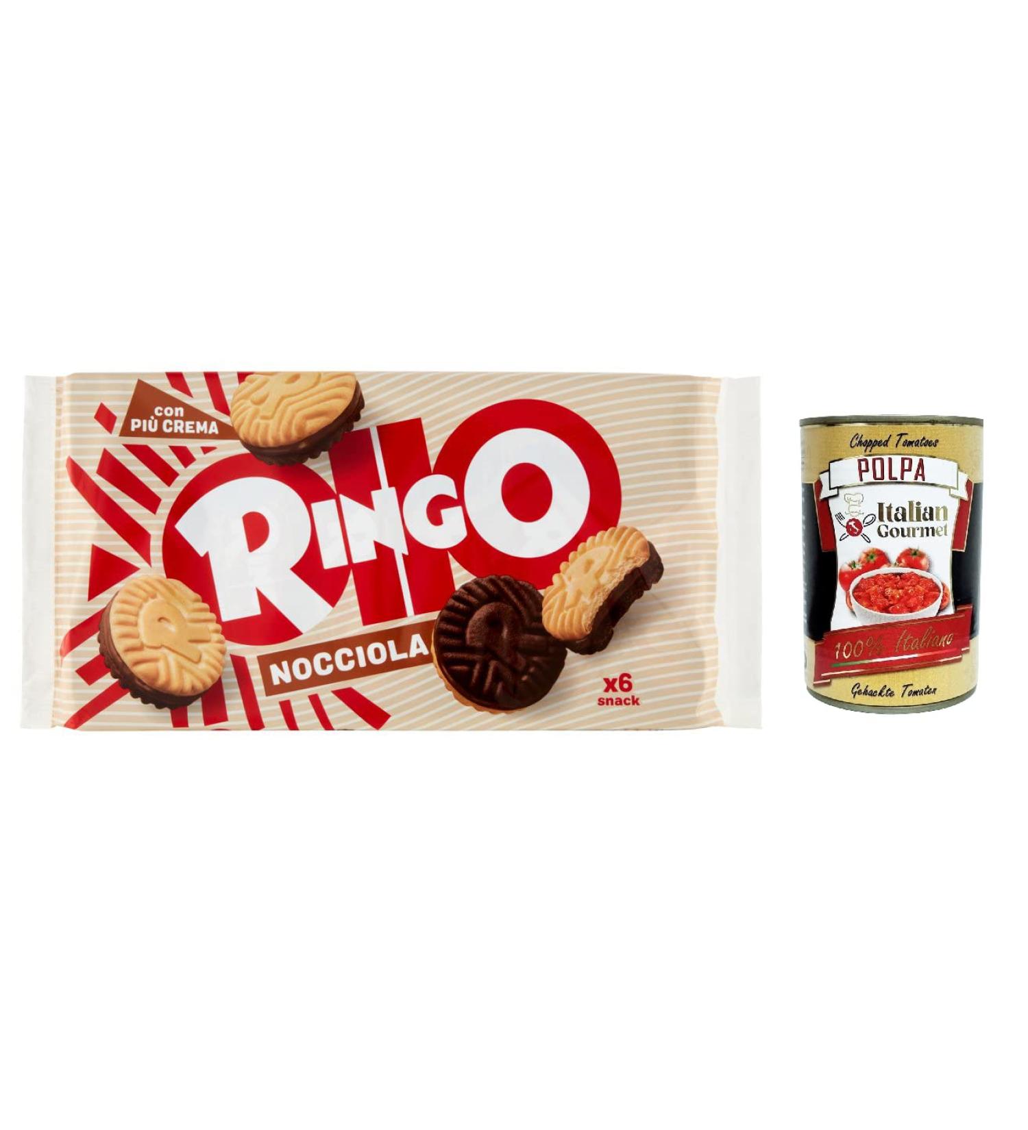  Italian Gourmet E.R. Pavesi Ringo Nocciola Hazelnut Cookies 330g + Italian Gourmet Pulp 400g - Buy Online on GoSupps.com