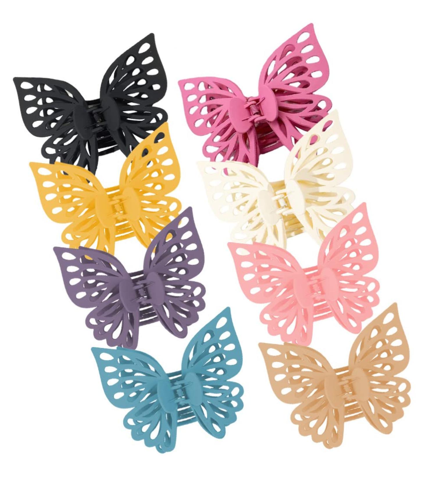 KALLORY White Claw Girl Hair Clips - 8pc Large Matte Hair Claw Set for Women & Girls - Buy Online on GoSupps.com