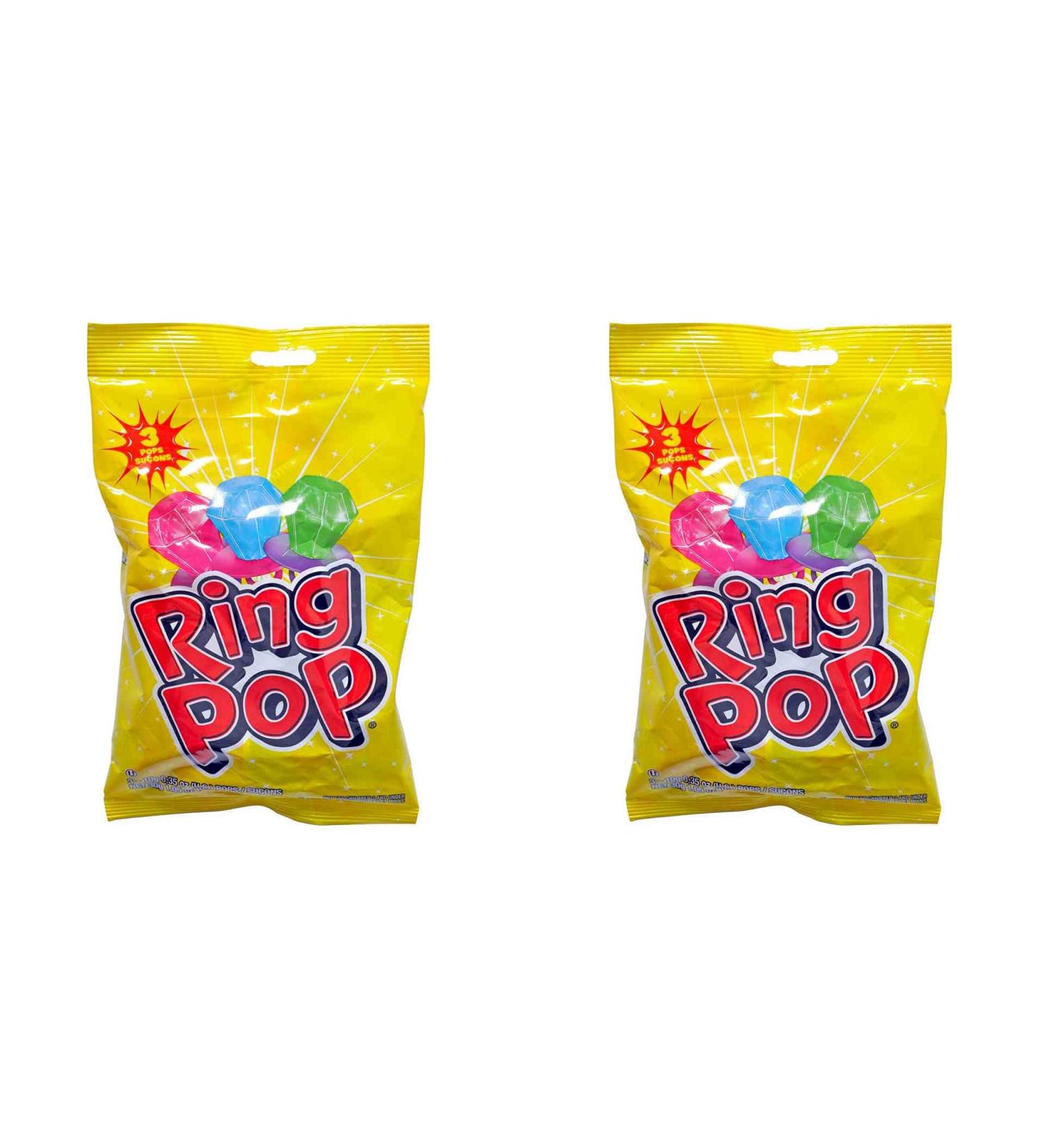 Ring Pop - Total of 6 Ring Pops (2 Bags of 3 Net Weight 120g)