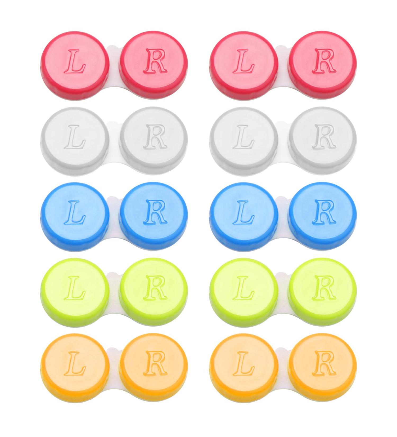Shop 10-Piece Colorful Contact Lens Container Set | Portable Travel Cases for Lenses | Ideal Storage Solution in 5 Colors - Buy Online on GoSupps.com