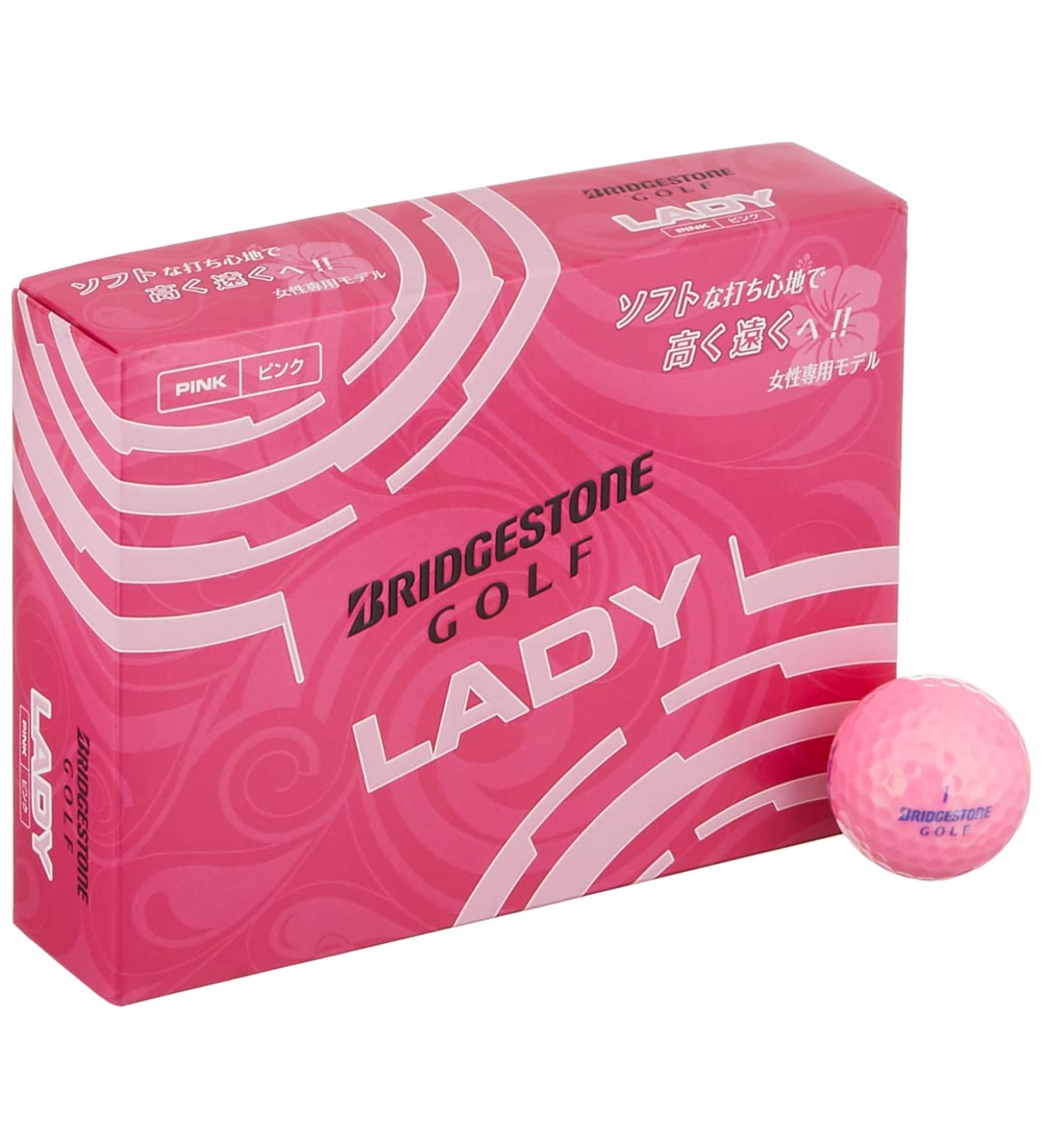 Bridgestone Lady LBWXJ Golf Ball - Safety Pink | High Visibility Women's Golf Ball - Buy Online on GoSupps.com