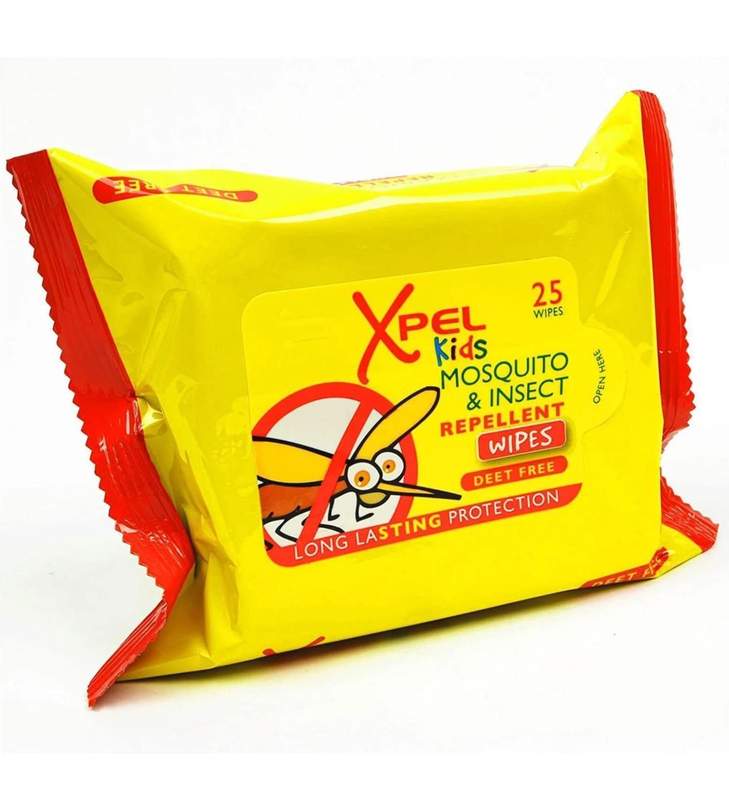 VONRUSS-UK Sensitive DEET Free Insect/Mosquito Repellent Wipes Bug Cooling Soothes Long Lasting Protection by Xpel (Kids Wipes)