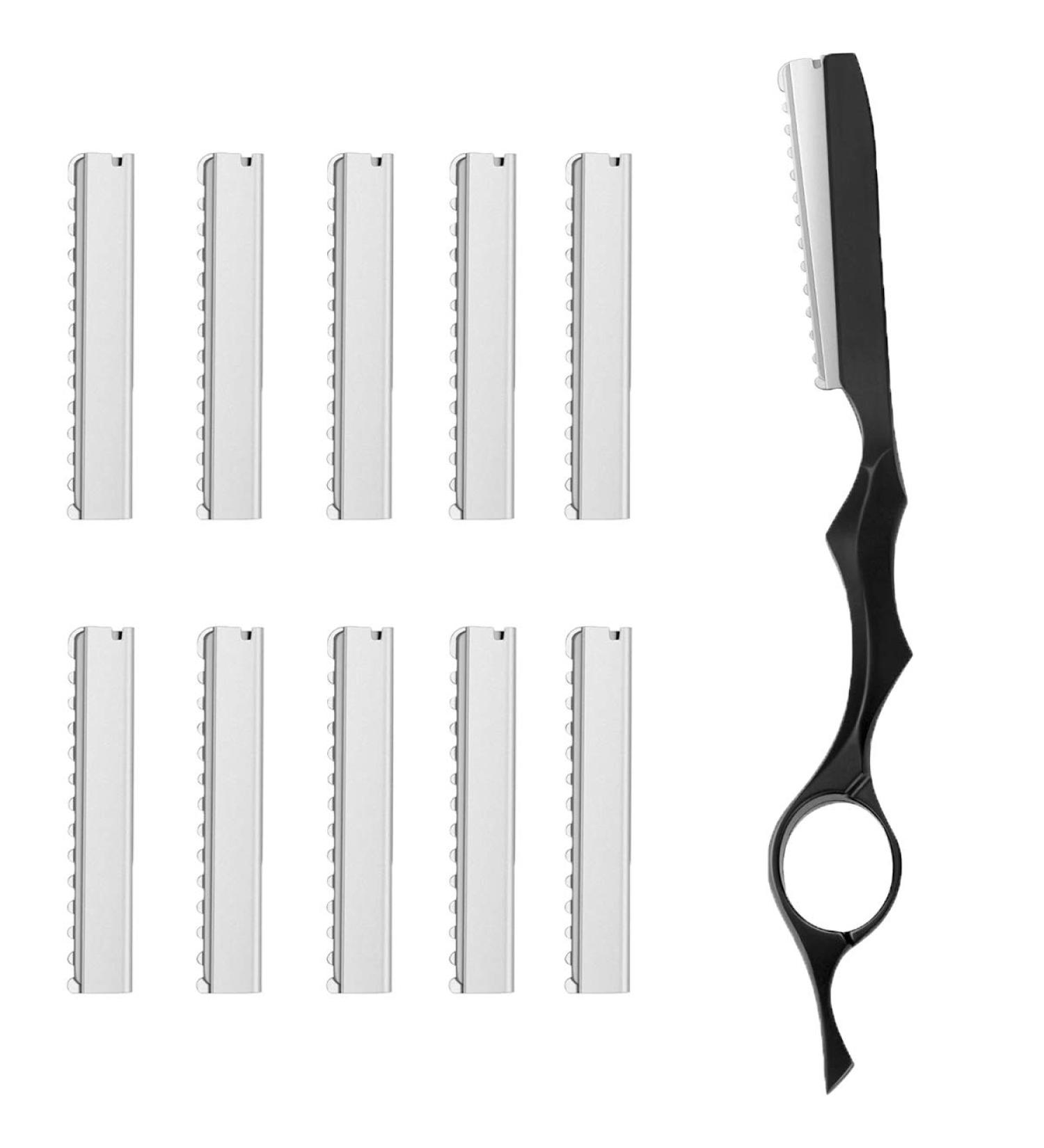 Premium Hair Styling Thinning Razor Set - 10 Replacement Blades for Perfect Textures & Cuts - Buy Online on GoSupps.com