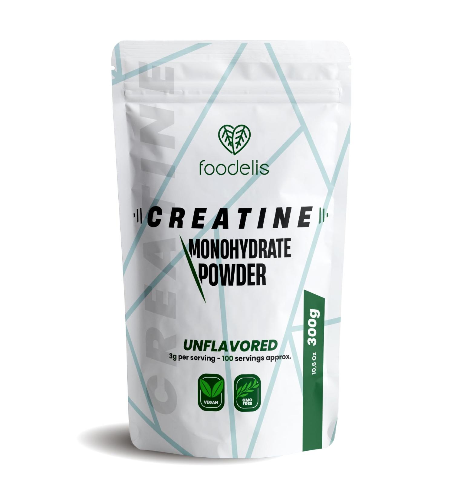 Creatine Monohydrate Powder 300g - 100 Servings, Vegan & Gluten-Free Gym Supplement for Men & Women, Tasteless, Enhance Physical Performance & Muscle Strength, Scoop Included - Ideal for Pre or Post-Workout - Buy Online on GoSupps.com