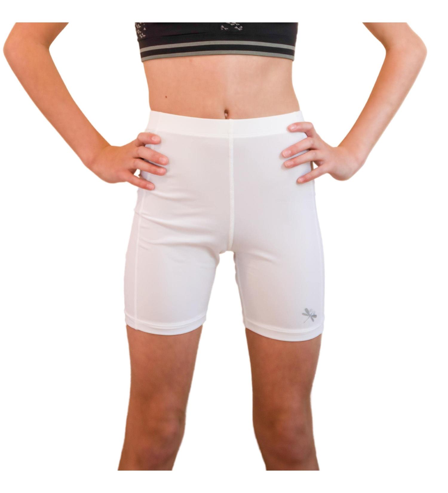 Dragonwing girlgear Mid-Rise Compression Shorts - 5 Inseam (White) for Active Teen Girls - Buy Online on GoSupps.com