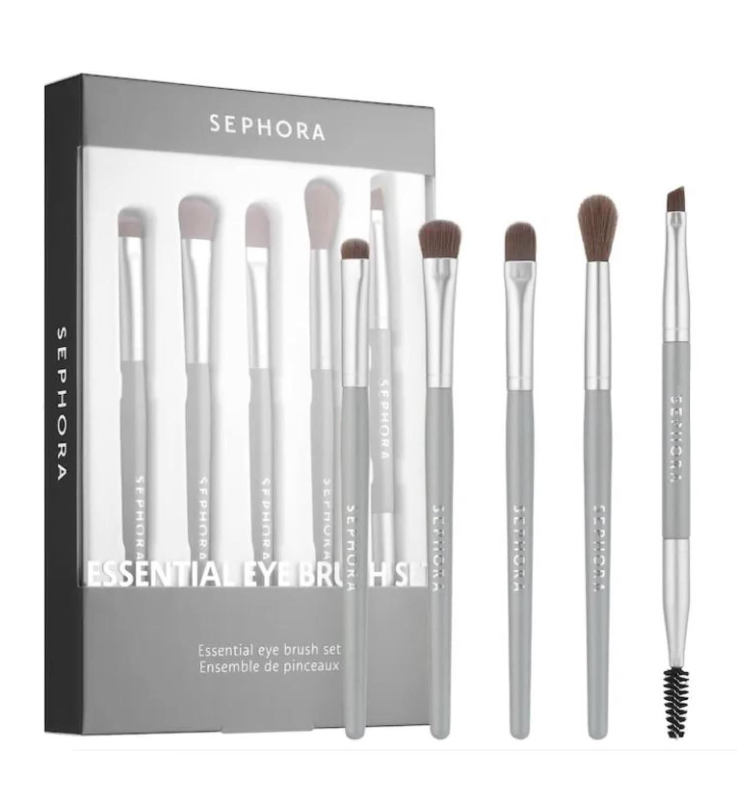 Sephora Collection Essential Eye Makeup Brush Set - 5 Brushes grey