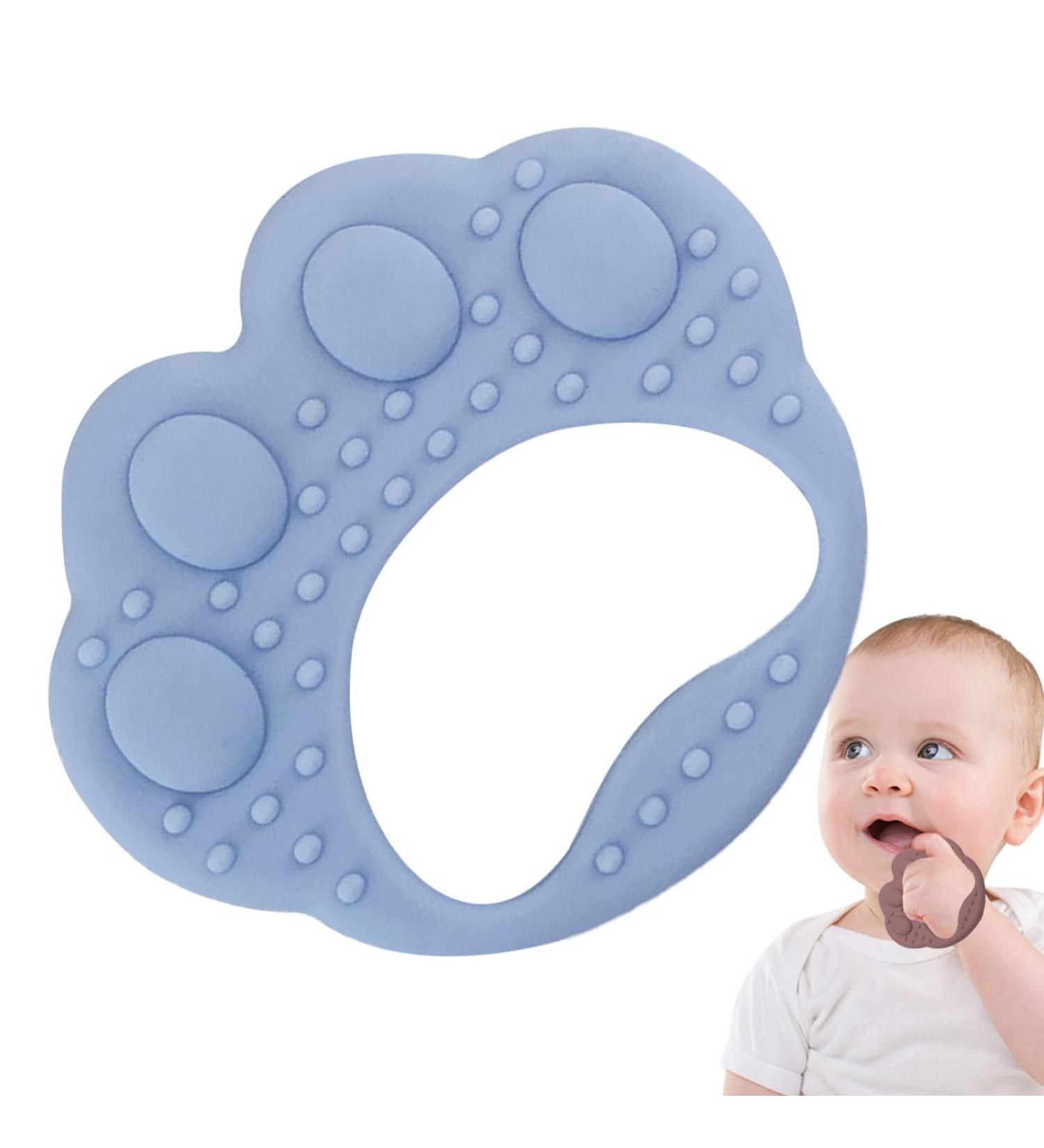 Ceolup Silicone Baby Bite Ring - Cute Dog Paw Montessori Toy for Toddlers | Anti-Drop Bliss | Perfect Gift for Birthdays & Christmas - Buy Online on GoSupps.com