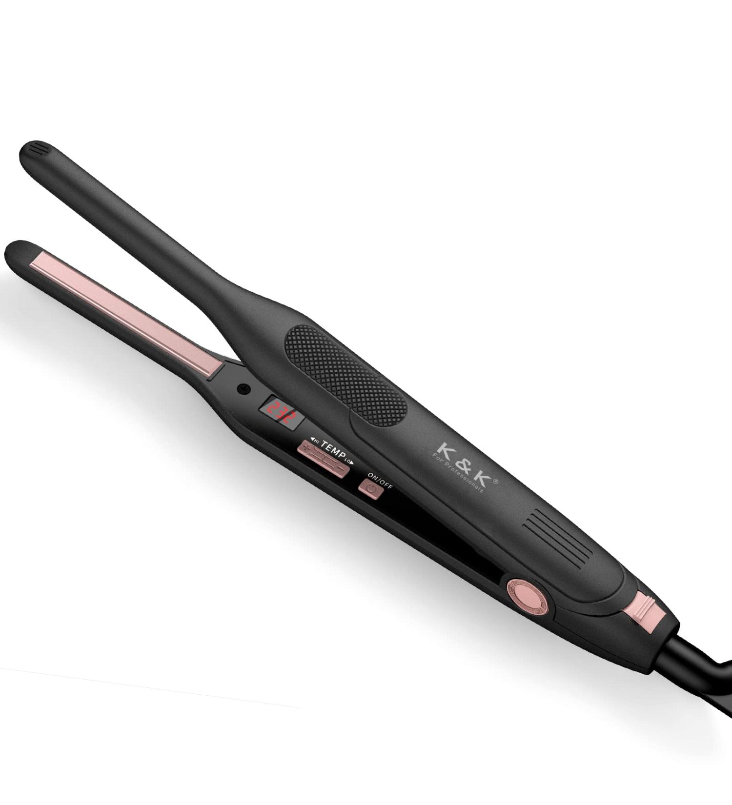 Buy K&K Mini Smooth Iron - Professional Hair Styling Tool for Short Hair Beards & Ponies | Fast Heating Adjustable Temp Titan Low Iron - Buy Online on GoSupps.com