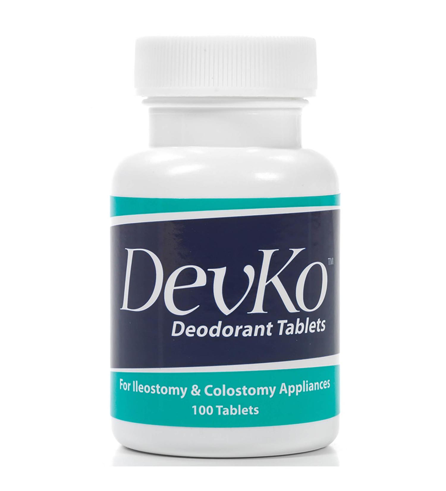 Devko Ostomy Pouch Deodorizer/Deodorant Tablets Charcoal 100 Tablets