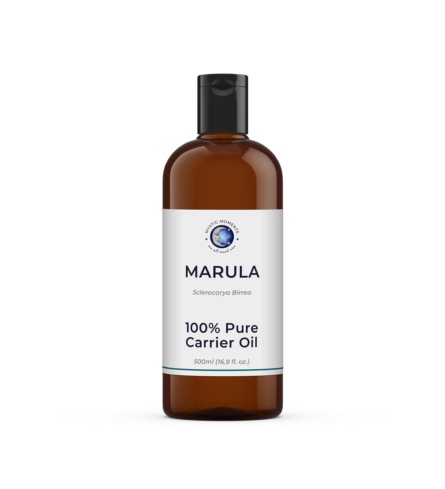 Mystic Moments Marula Carrier Oil 500ml Pure Natural Oil for Hair Face Nails | Vegan & GMO-Free | Aromatherapy & Massage Essential - Buy Online on GoSupps.com