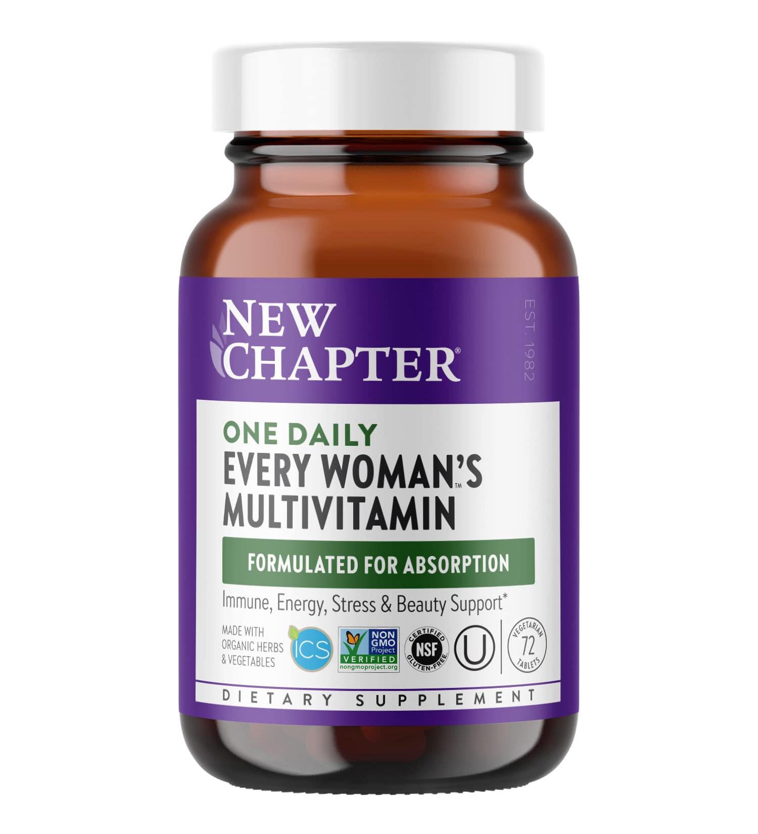 New Chapter Every Woman's One Daily Multivitamin - 72 Vegetarian Tablets for Optimal Health - Buy Online on GoSupps.com