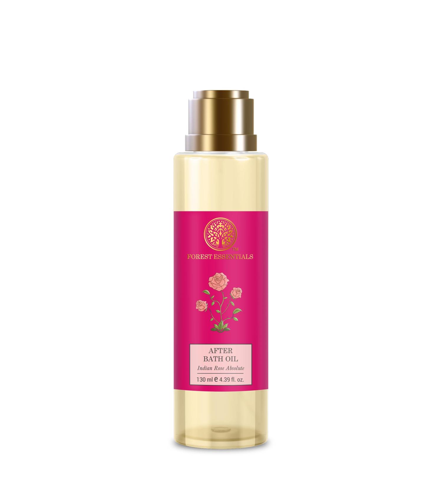 Forest Essentials After Bath Oil Indian Rose Absolute 130ml - Luxurious Moisturizing Bath Oil for Glowing Skin | International Shipping Available - Buy Online on GoSupps.com