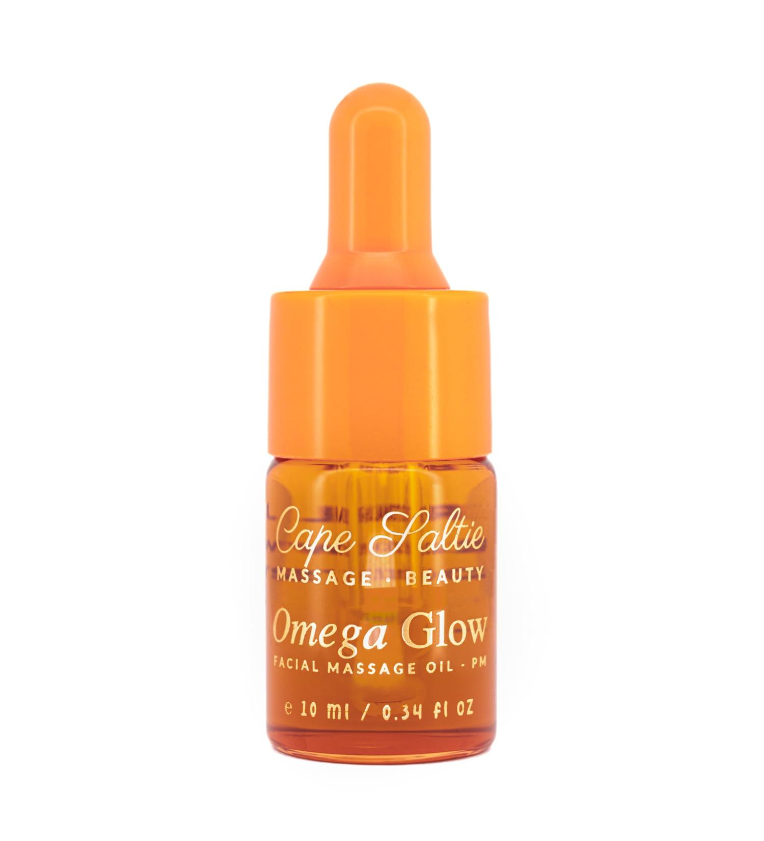 Nourish Omega Glow Facial Massage Oil - PM 10ml. Pumpkin Seed Flaxseed Organic Avocado for Energizing Moisture Repair