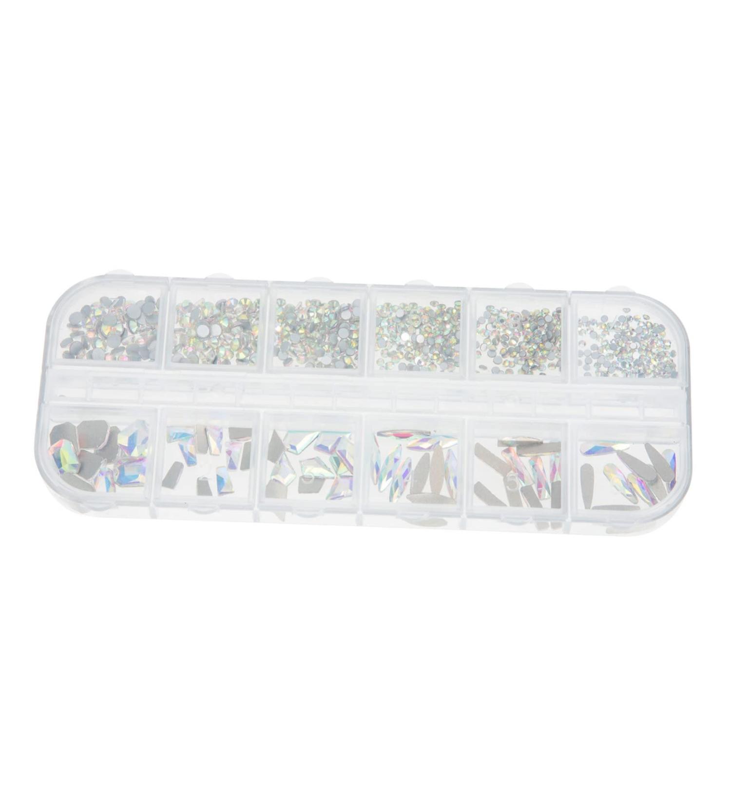 1 Box Nail Drill Nail Art Studs Nail Glitter Rhinestone Nail Art Glitter Rhinestone Nails Nail Crystals Nail Rhinestones for Acrylic Nails DIY Nail Art Diamond gem Glass Filler - Buy Online on GoSupps.com