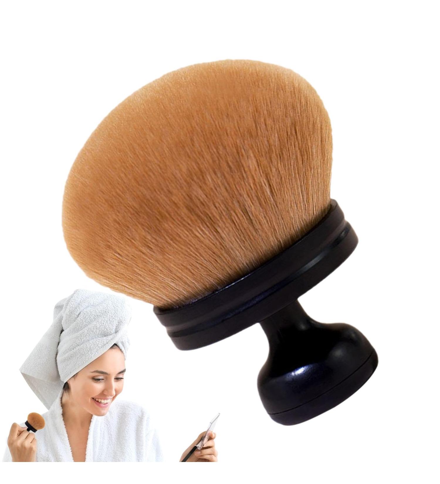 Powder Makeup Brush | Blush Brush Makeup Brush - Nail Brush Face Brush Makeup Setting Powder Brush with Mushroom Head for Adjusting Loose & Pressed Powder black - Buy Online on GoSupps.com