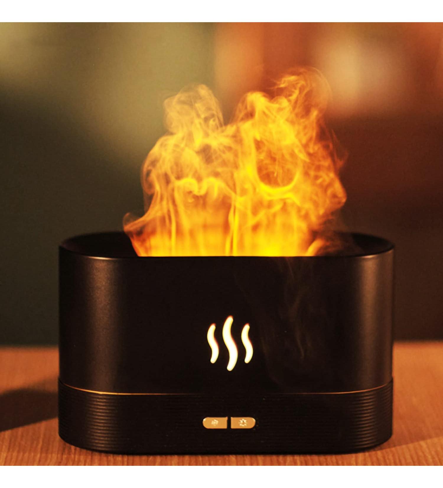 InFanso Essential Oil Diffuser BDQ701 180ml - Aromatherapy Ultrasonic Cool Mist Diffuser with Waterless Auto Shut-Off - 2 Mist Modes & Flame Lights - Home/Office (Black) - Buy Online on GoSupps.com