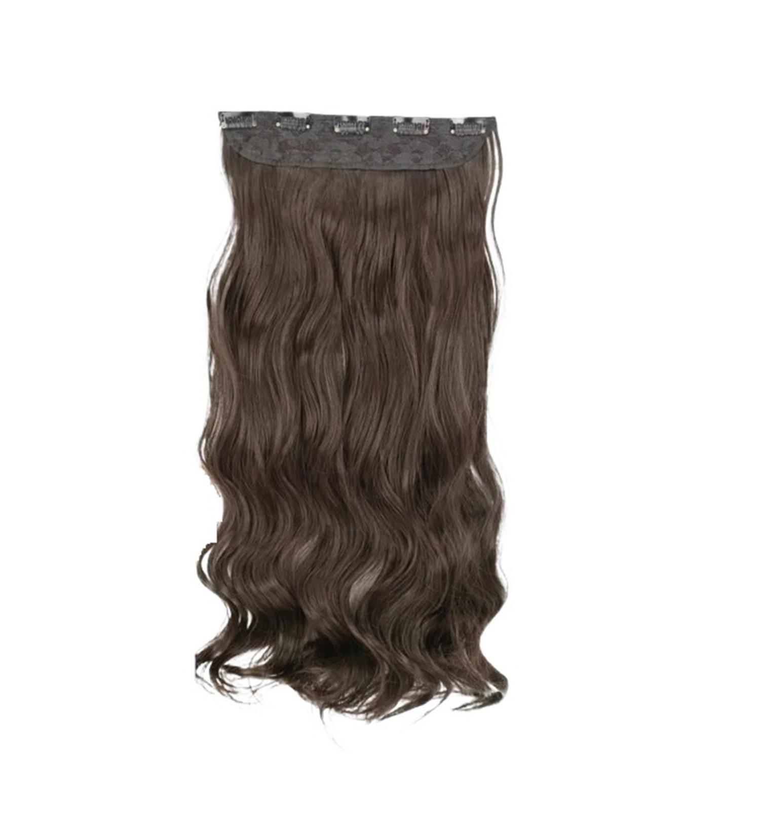 Hair Piece 22/32inch Synthetic Hair Extensions One Piece 5 Clips Long Straight High Temperature Fiber Black Brown Hairpiece For Women(88-4 32inches) 32inches 88-4 - Buy Online on GoSupps.com