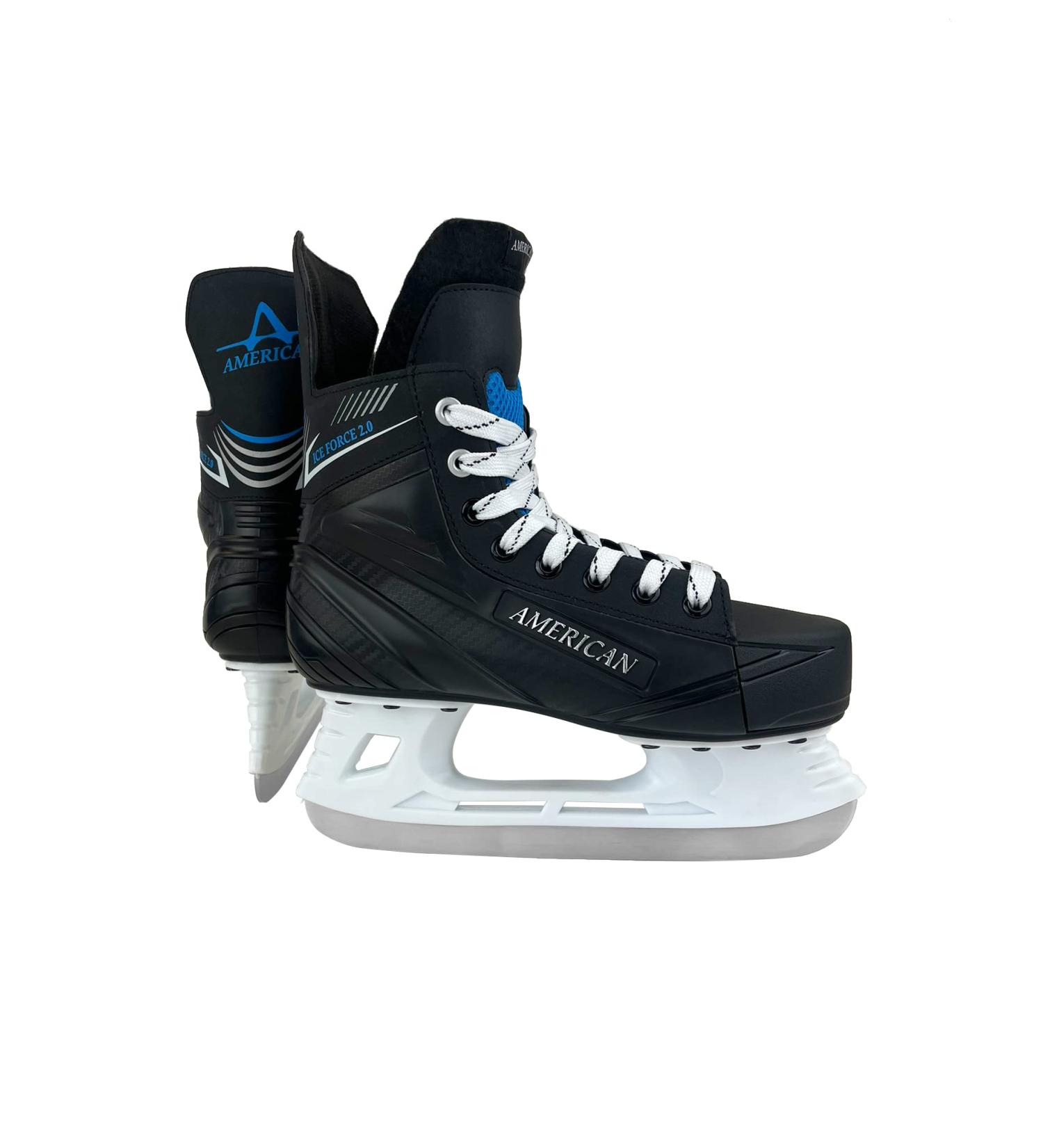 American Athletic Shoe Boys Ice Force Hockey Skates Size 2Y Black - Buy Online on GoSupps.com
